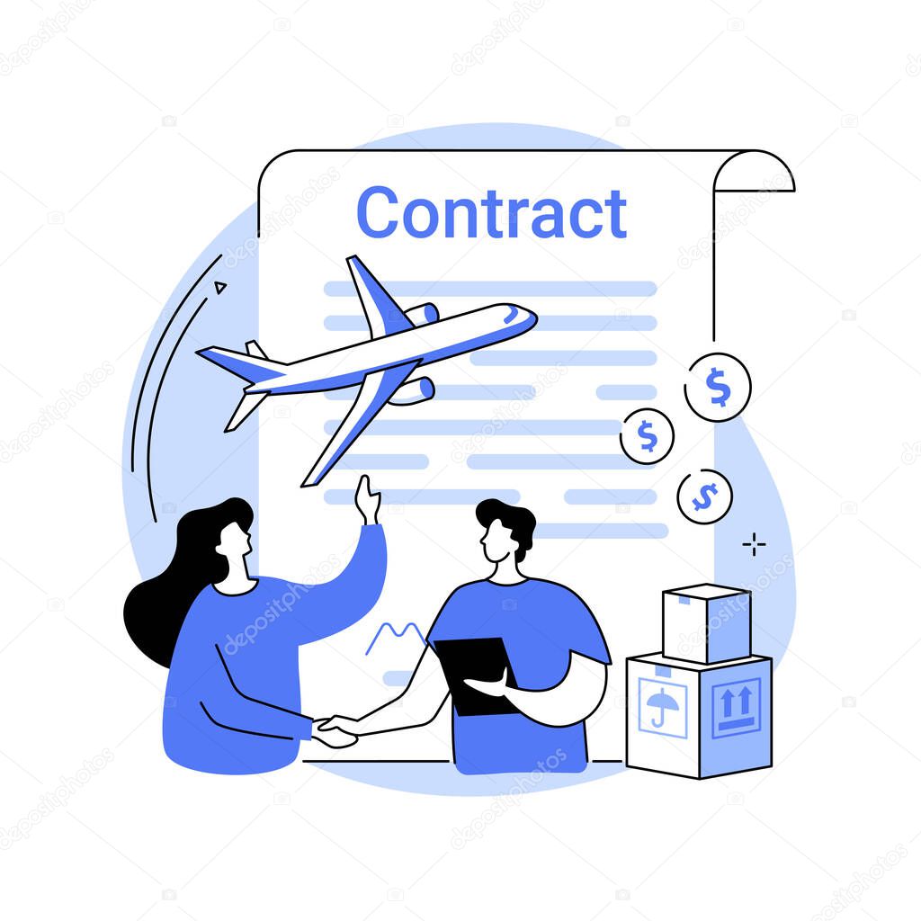 Contract of carriage abstract concept vector illustration.