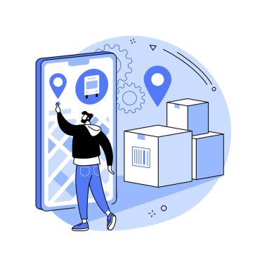 Servis takibi soyut konsept vektör çizimi.