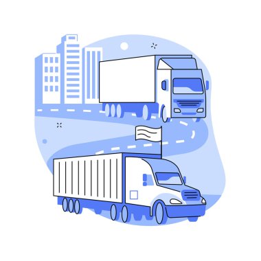 Ulusal ulaşım kavramı soyut vektör çizimi.