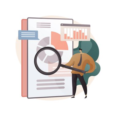 İş analizi soyut konsept vektör çizimi.