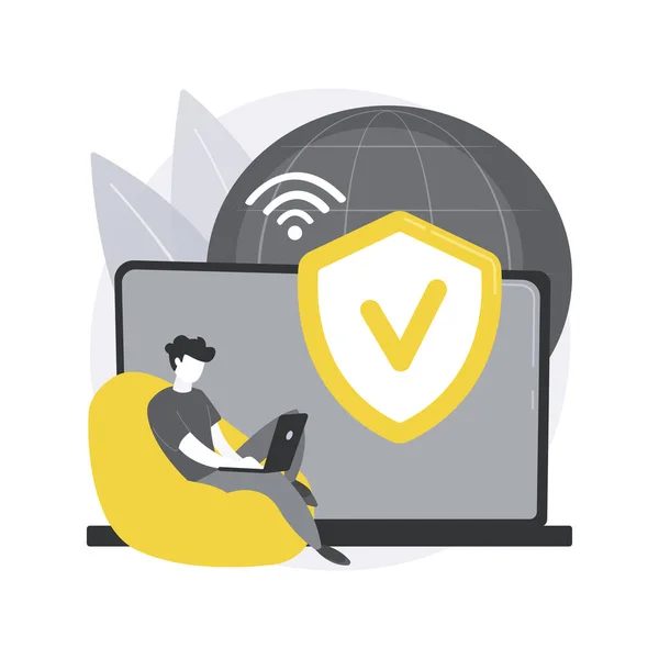 Accesso VPN astratto concetto vettoriale illustrazione. — Vettoriale Stock