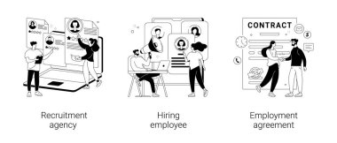 Kafa avcılığı soyut konsept vektör çizimleri.