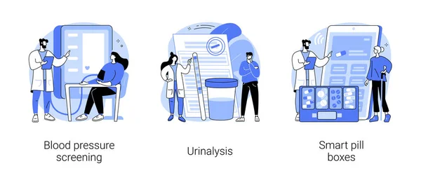 Verifica dello stato di salute illustrazioni vettoriali concettuali astratte. — Vettoriale Stock