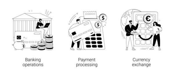 Servicios financieros abstracto concepto vector ilustraciones. — Archivo Imágenes Vectoriales