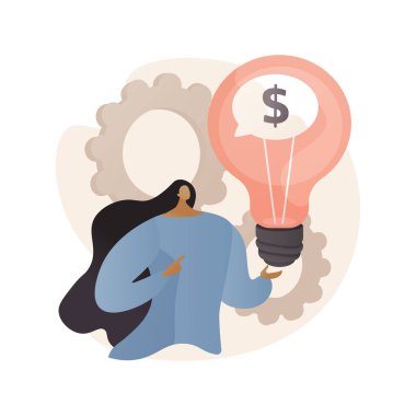 Finansal danışman soyut konsept vektör çizimi.