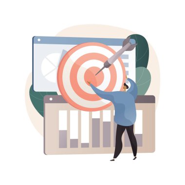 Performans yönetimi soyut konsept vektör çizimi.