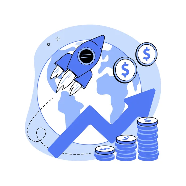 Sviluppo economico concetto astratto illustrazione vettoriale. — Vettoriale Stock