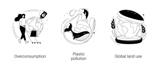 Problema de contaminación global abstracto concepto vector ilustraciones. — Vector de stock