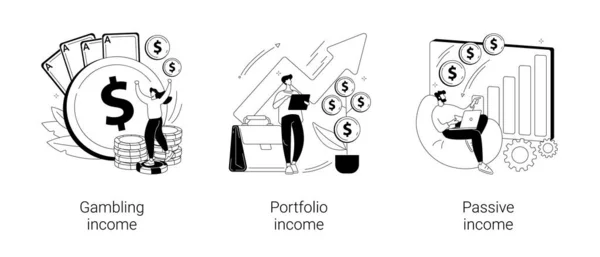 Kapitalvinst abstrakt begrepp vektor illustrationer. — Stock vektor