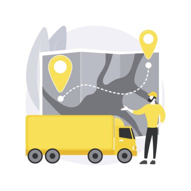 Ulusal ulaşım kavramı soyut vektör çizimi.