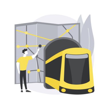 Yeraltı taşımacılığı soyut konsept vektör çizimi.