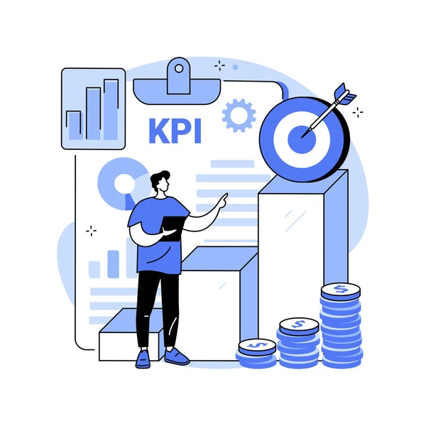 KPI concepto abstracto vector ilustración. — Archivo Imágenes Vectoriales