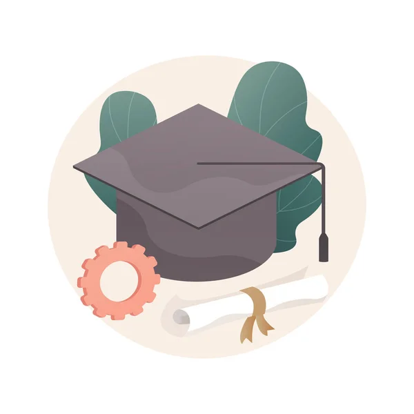 Graduation absztrakt koncepció vektor illusztráció. — Stock Vector