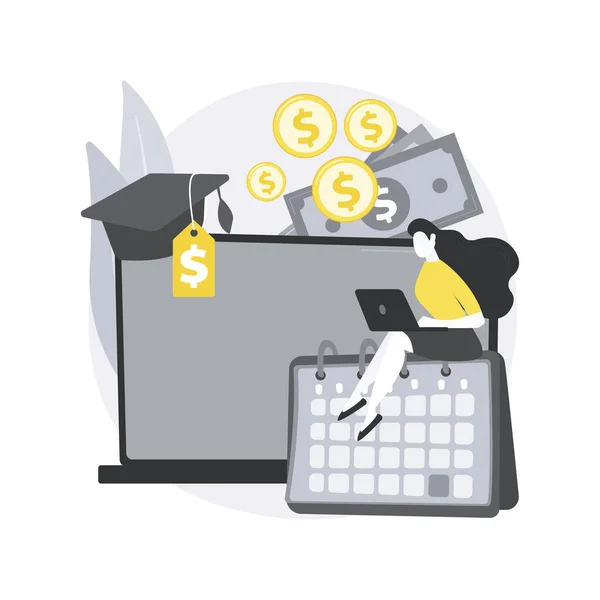 Pagamentos de empréstimos para estudantes ilustração vetorial abstrato diferido. — Vetor de Stock