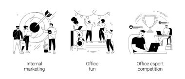 Employee engagement abstract concept vector illustrations. clipart