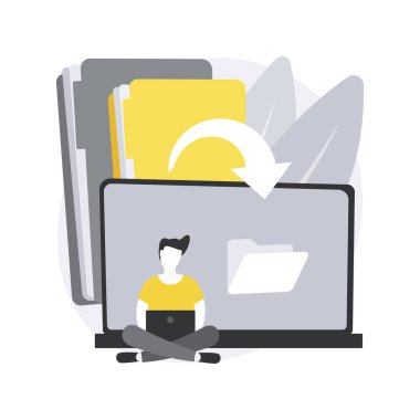 Dijital dönüşüm soyut konsept vektör çizimi.