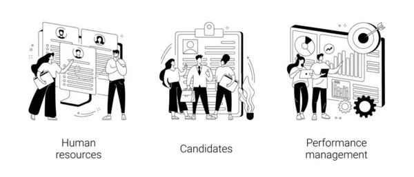 HRとヘッドハンターサービス抽象的なコンセプトベクトルイラスト. — ストックベクタ