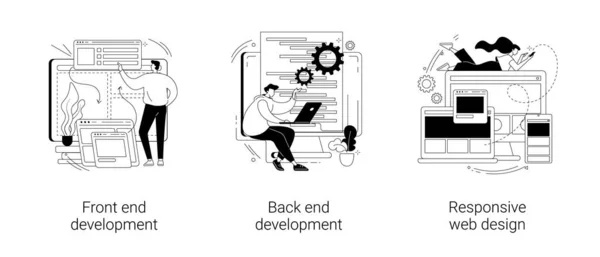 Agencia de desarrollo web abstracto concepto vector ilustraciones. — Archivo Imágenes Vectoriales