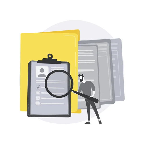 Records Management abstraktes Konzept Vektor Illustration. — Stockvektor