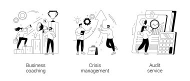 Danışmanlık şirketi soyut konsept vektör çizimleri.