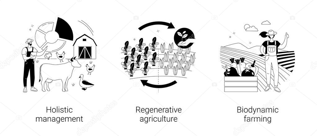 Land management abstract concept vector illustrations.