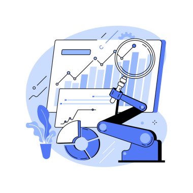 İş süreci otomasyonu soyut konsept vektör çizimi.