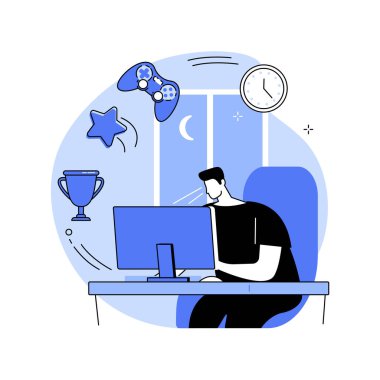 Oyun düzensizliği soyut konsept vektör çizimi.