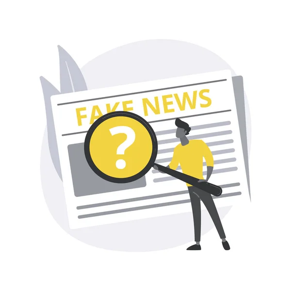 Fake news abstract concept vector illustration. — Stock Vector