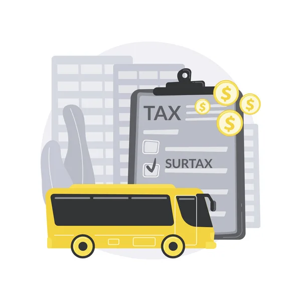 Transporte surtax abstract concept vector illustration. — Archivo Imágenes Vectoriales