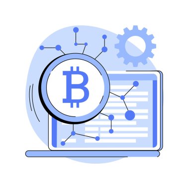 Dijital para birimi soyut konsept vektör çizimi.