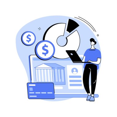 Soyut konsept vektör illüstrasyonuna borçlu olduğunuz bakiyeyi ödeyin.