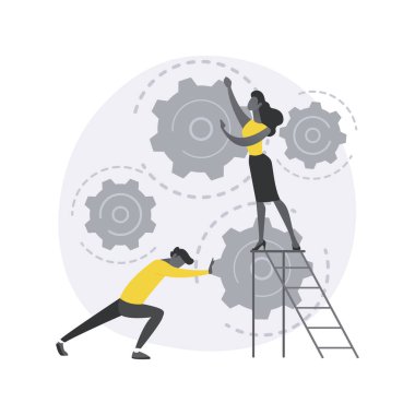 İşbirliği soyut konsept vektör çizimi.