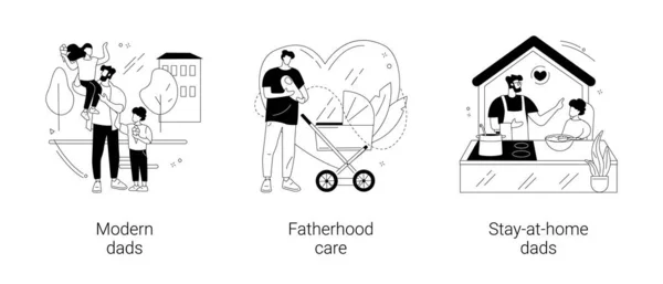 Abstraktní vektorové ilustrace rodičovství. — Stockový vektor