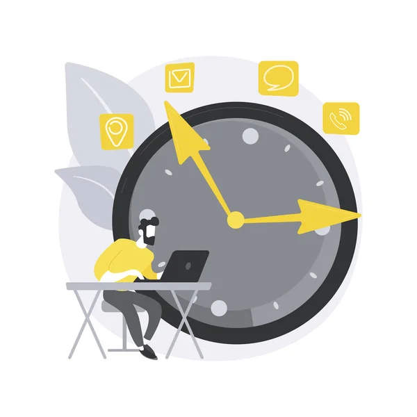 Time management abstract concept vector illustration. — Stock Vector