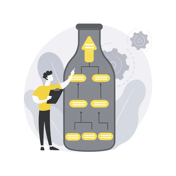 Análise de gargalo conceito abstrato ilustração vetorial. —  Vetores de Stock