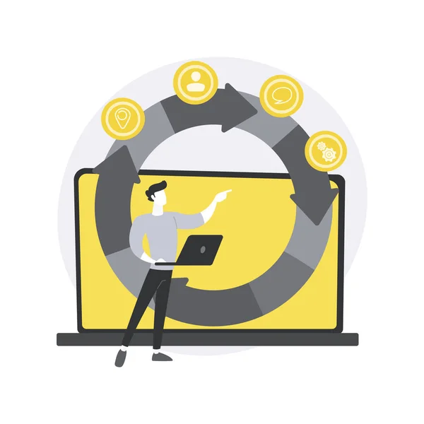 Agile project management abstracte concept vector illustratie. — Stockvector