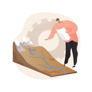 Jeomorfoloji soyut konsept vektör çizimi.