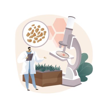 Toprak analizi soyut konsept vektör çizimi.