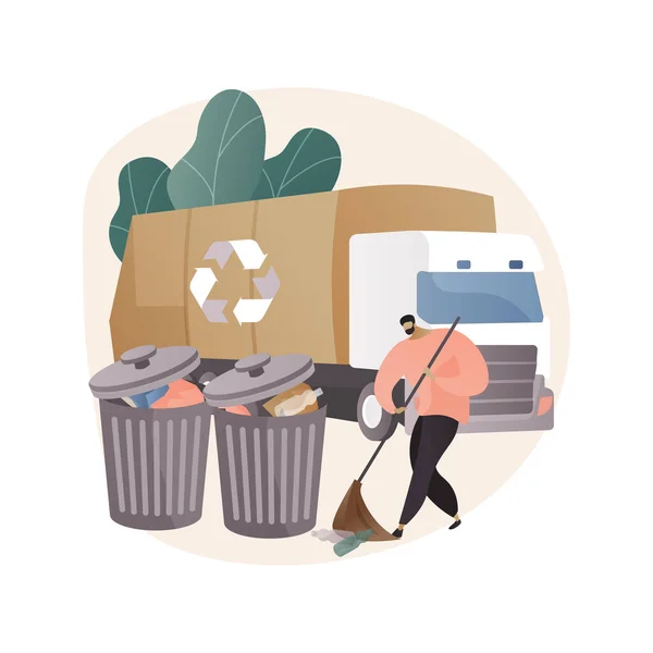 Junk removal abstract concept vector illustration. — Stock Vector