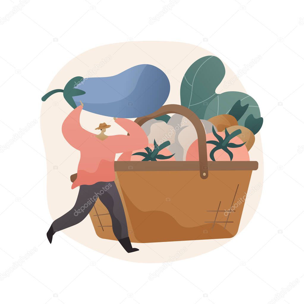 Harvesting abstract concept vector illustration.