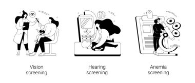 Yeni doğan sağlık hizmetleri soyut konsept vektör çizimleri.
