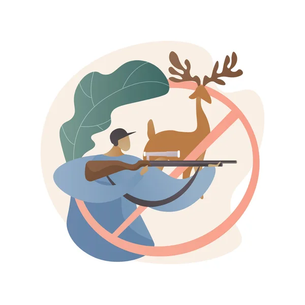 狩猟規制抽象概念ベクトル図. — ストックベクタ