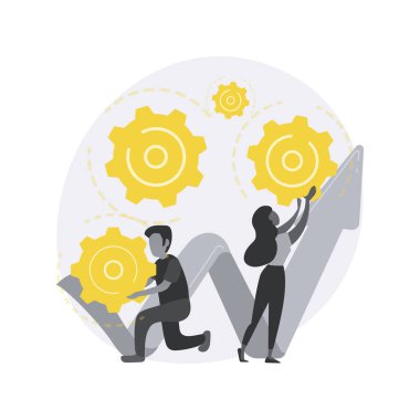 Değiştirilen işçiler soyut konsept vektör çizimi.