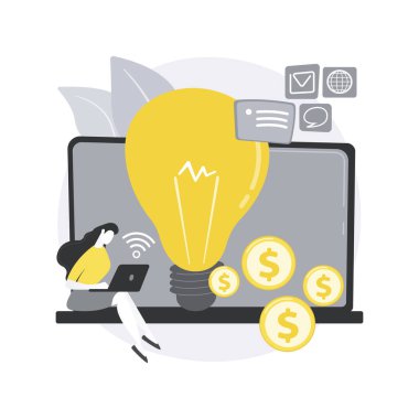 Çevrimiçi iş soyut konsept vektör çizimi.