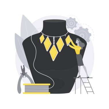 El yapımı Mücevher soyut konsept vektör çizimi.