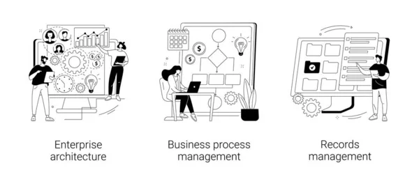 Software corporativo abstrato conceito vetor ilustrações. —  Vetores de Stock