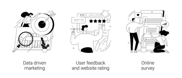 Analisi del comportamento del cliente illustrazioni vettoriali concettuali astratte. — Vettoriale Stock