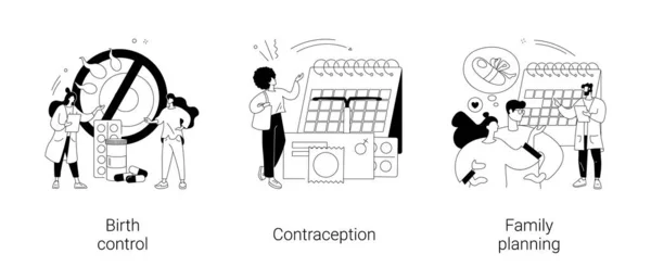 Planificación del embarazo abstracto concepto vector ilustraciones. — Archivo Imágenes Vectoriales