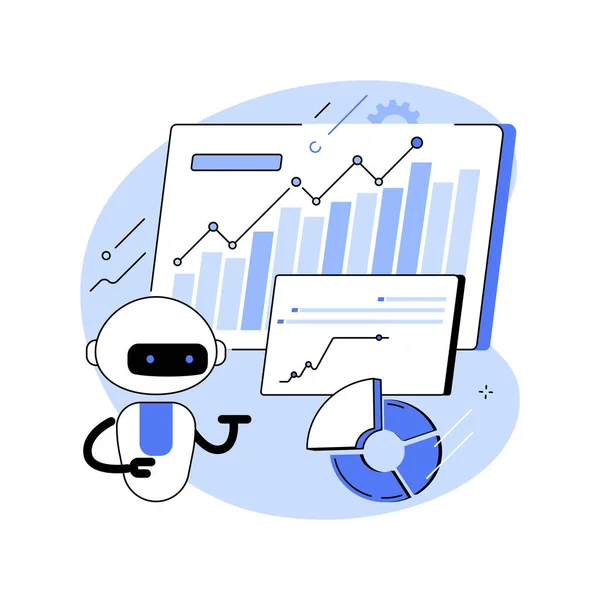 Automação de processos robóticos conceito abstrato ilustração vetorial. — Vetor de Stock