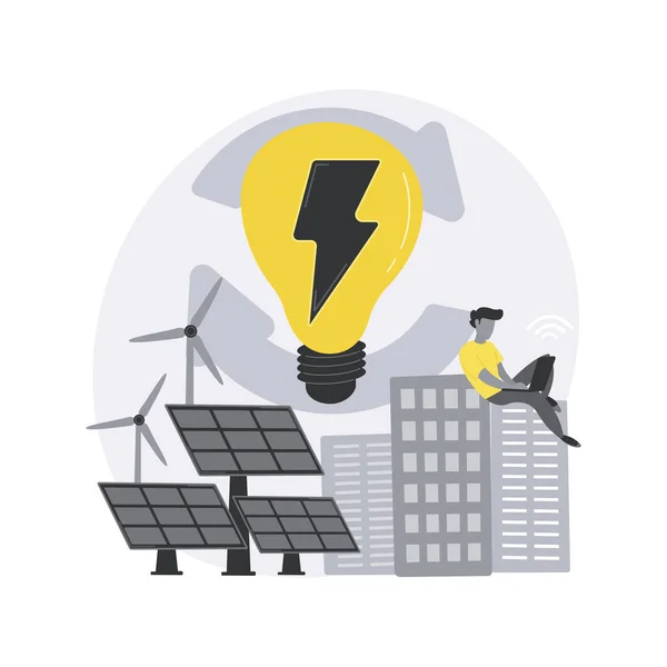 Abstraktes Konzept für erneuerbare Energien Vektor-Illustration. — Stockvektor